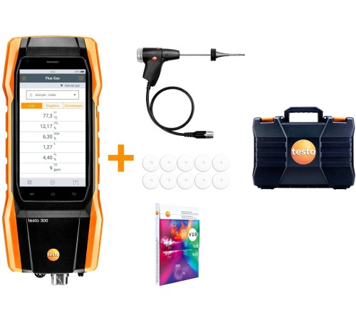 Комплект Testo 300 Longlife (O2 СО с H2-компенсацией до 30 000 ppm)