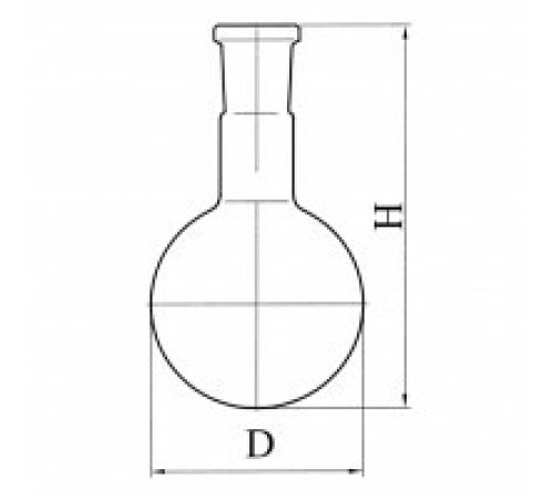Колба круглодонная со шлифом К-1-50-29/32, ТС