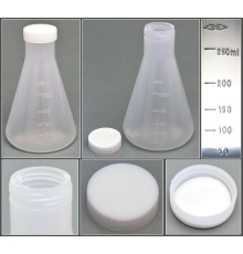 Колба коническая 250 мл, с дел. с навинч.крышкой,п/п