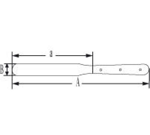 Шпатель Bochem с деревянной ручкой, жёсткое лезвие, длина 150 мм, ширина 20 мм, нержавеющая сталь