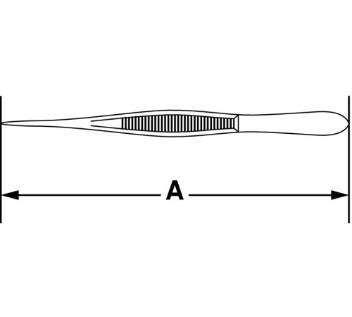 Пинцет Bochem остроконечный из нержавеющей стали, длина 115 мм
